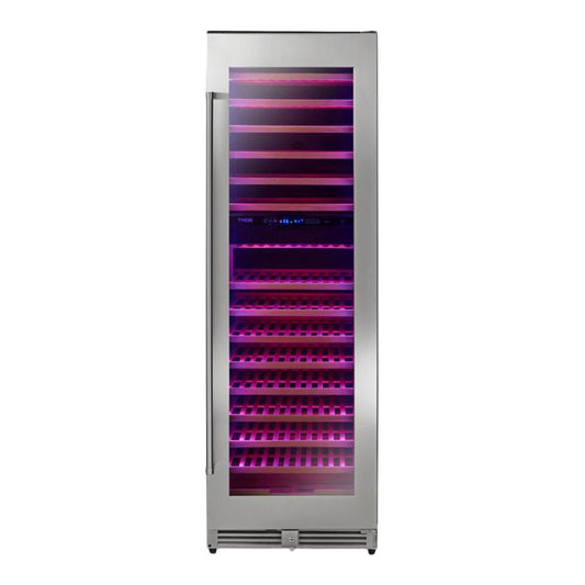 24 Inch Dual Zone Wine Cooler, 162 Wine Bottle Capacity